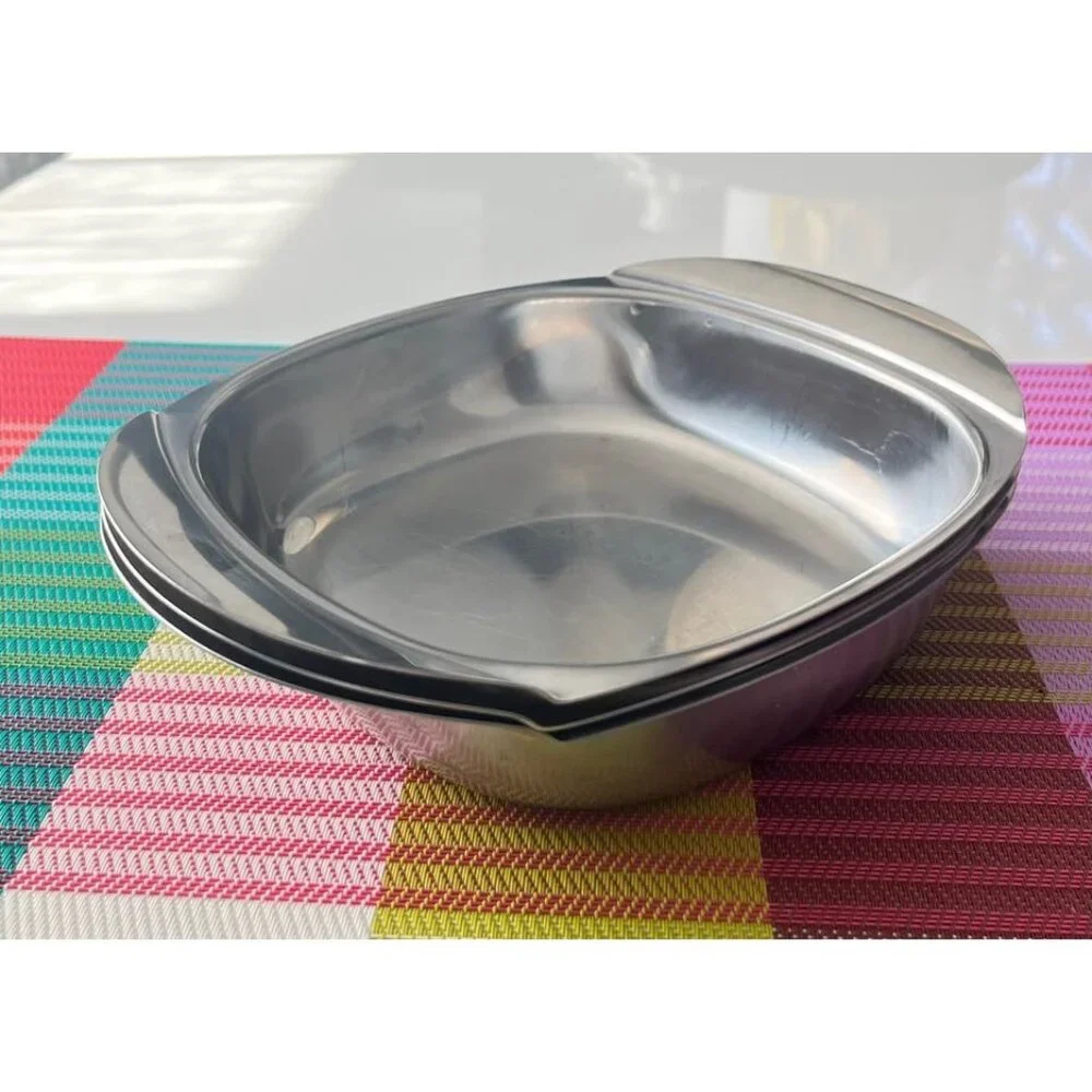 VTG set of 3 Fraser's Cultura Stainless Steel Serving Dish-Sweden